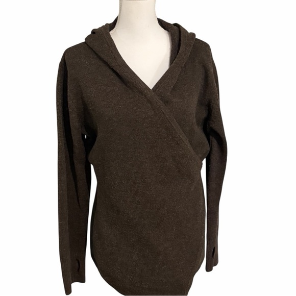 Betabrand Sweaters - Betabrand Brown V-Neck Sweater